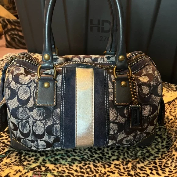 Coach | Bags | Coach Blue Denim With Signature Design | Poshmark